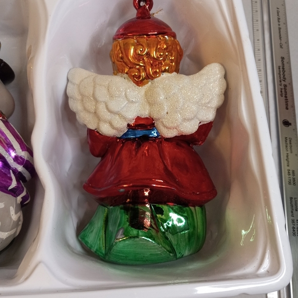 Vintage Large 7" Plastic Christmas Ornaments. - Picture 8 of 10